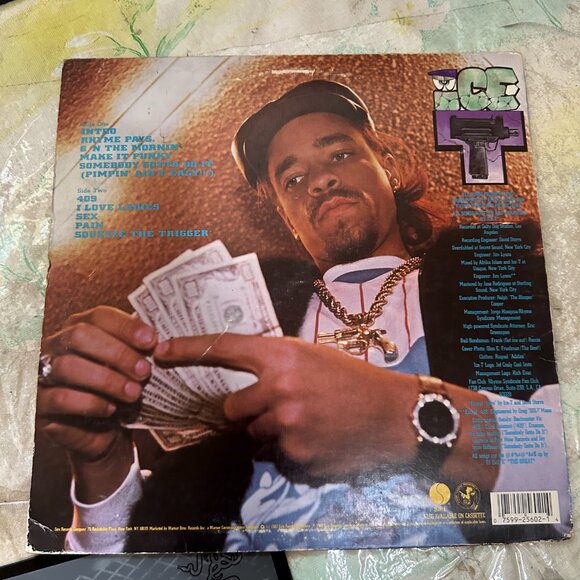 ICE-T Original Rhyme Pays + Ya Don't Quit Vinyl Record Album First Pressing Sire - Picture 2 of 8